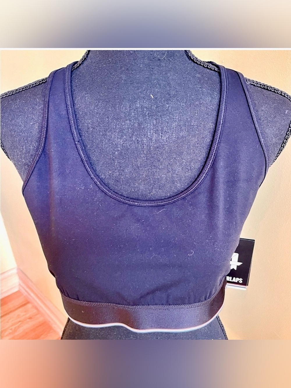 Fourlaps Circuit Black Sports Bra SZ L NWT Athletic Workout Yoga Running Gym Top